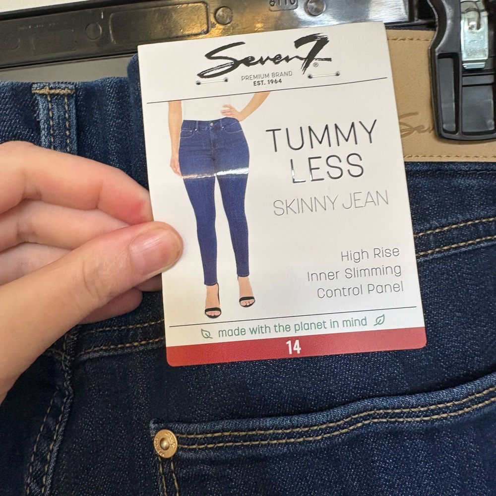 Seven7 Dark Blue Women's Skinny Jeans - Picture 4 of 5